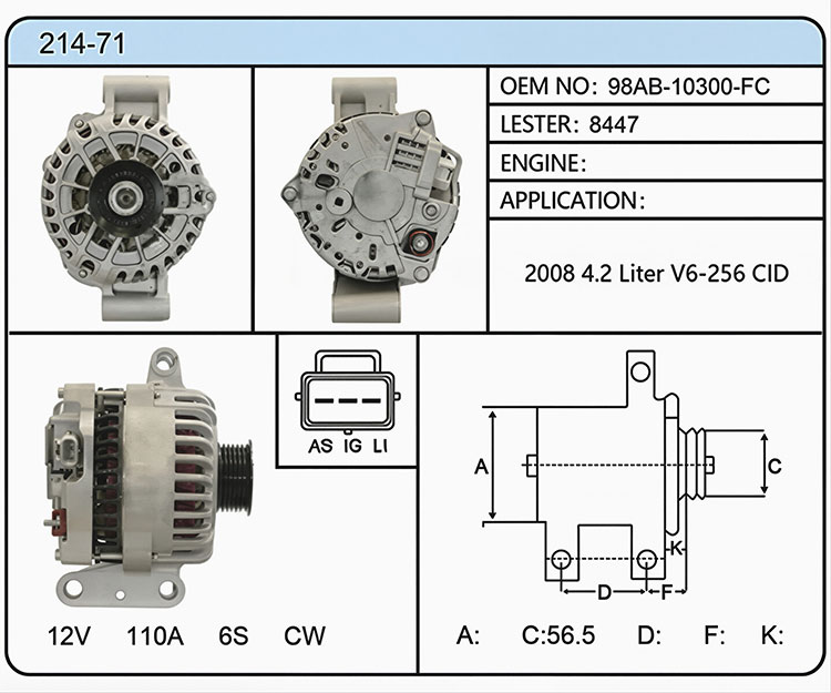 A014-71（98AB-10300-FC 8447）