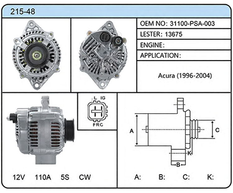 A015-48（31100-PSA-003 13675）