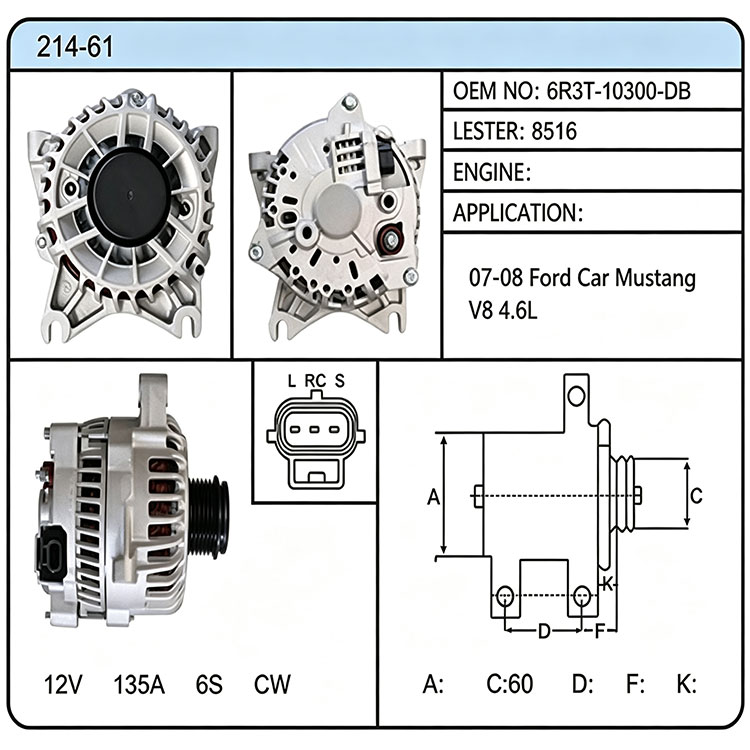 A014-61（6R3T-10300-DB 8516）