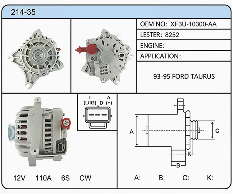 A014-35（XF3U-10300-AA 8252）