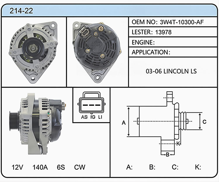 A014-22（3W4T-10300-AF 13978）