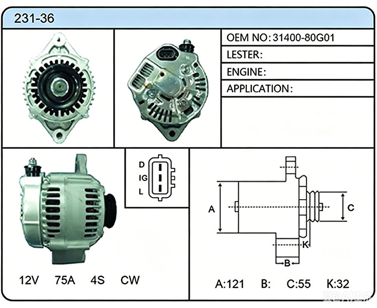 A031-36（31400-80G01）